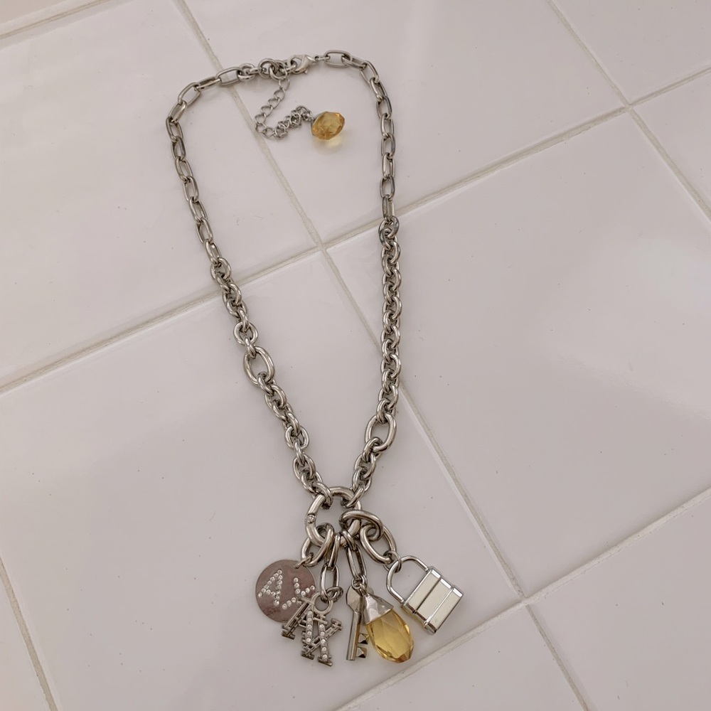Armani Exchange Chain Pendant Statement Necklace